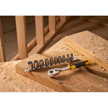 Набір торцевих головок STANLEY 3/8" рукоятка + 10 шестигранних головок (STMT82670-0)