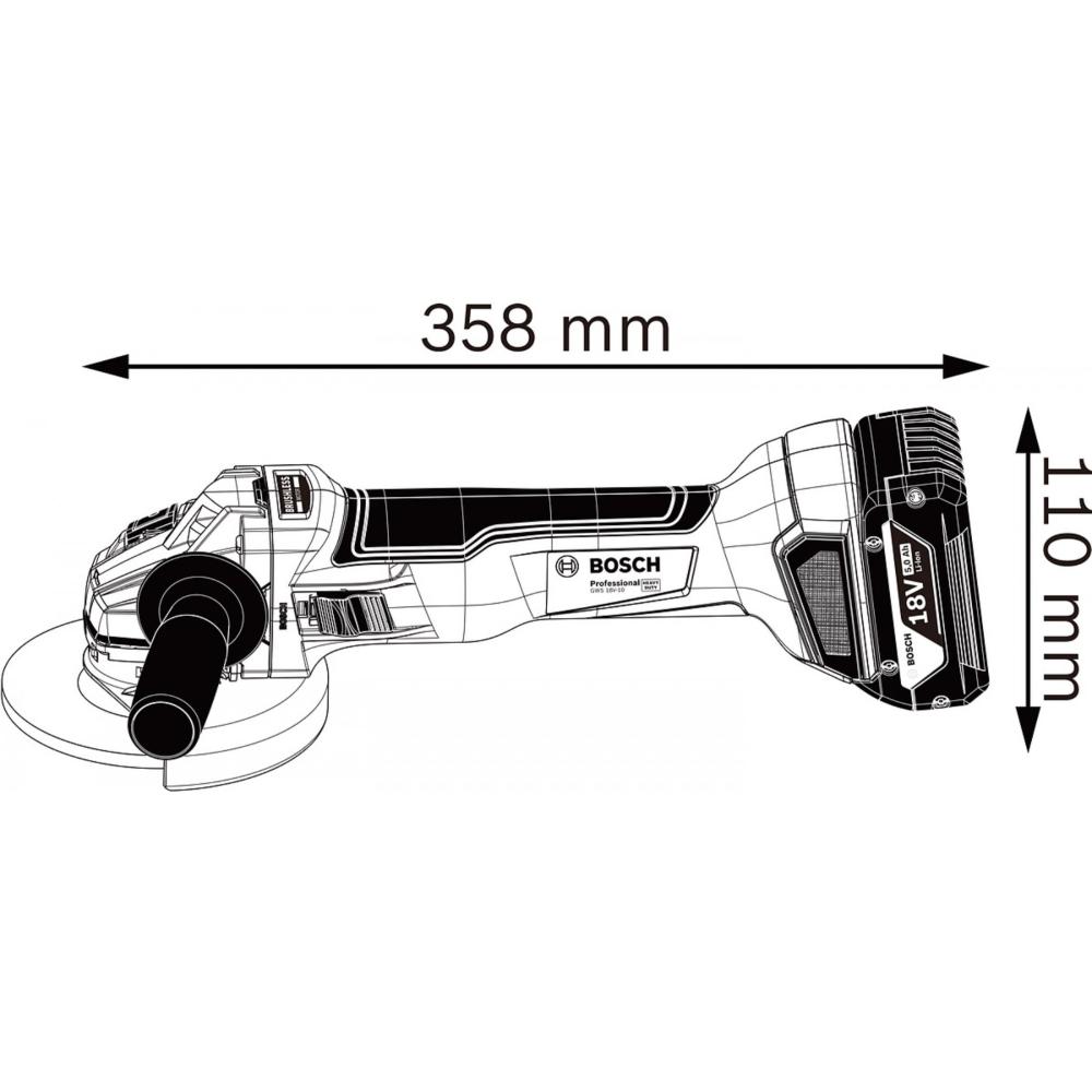 Кутова шліфувальна машина BOSCH 18V-10 solo (0.601.9J4.002) Тип кутова (болгарка)