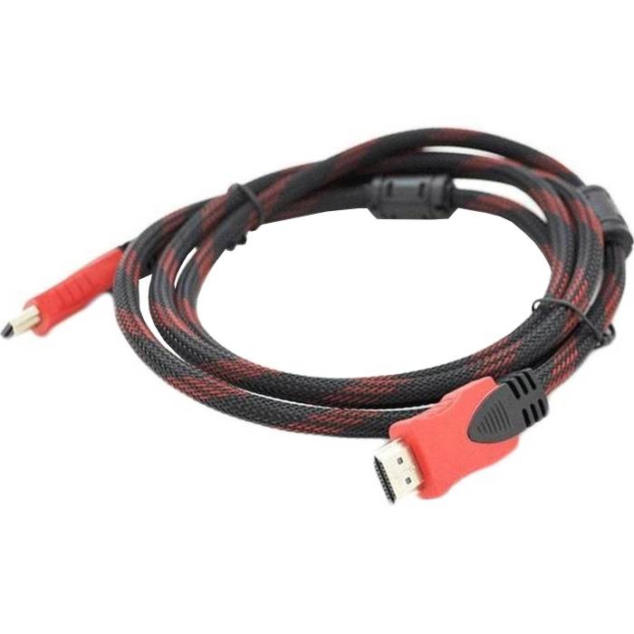 Photos - Cable (video, audio, USB) MERLION Кабель  HDMI to HDMI 15.0m v1.4 OD-7.4mm Black/RED /(M)N (YT-HDMI(M)