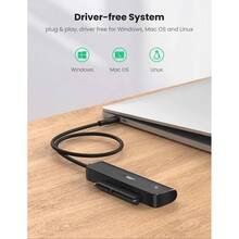 Переходник UGREEN CM321 USB 3.0 Type-C - SATA III (F) Black (70610)