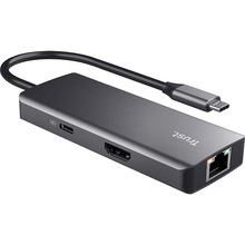 Док-станция TRUST Dalyx 6-in-1 USB-C Multi-port Dock Aluminium (24968)