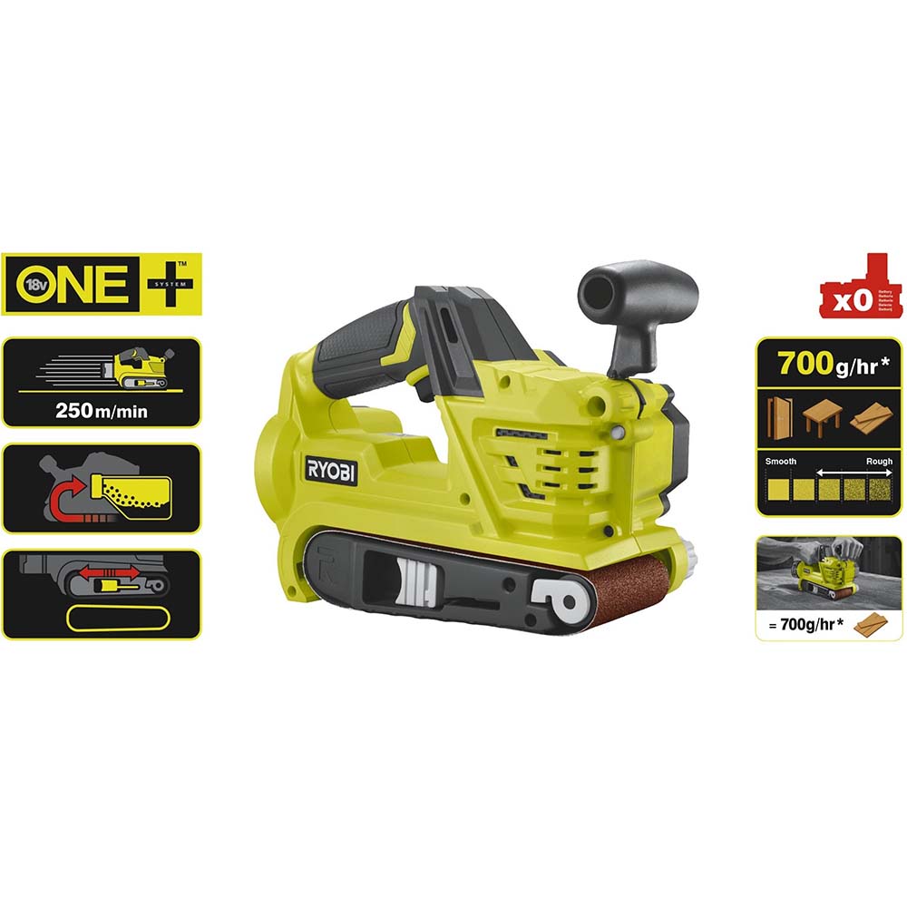 Ленточная шлифмашина RYOBI ONE+ R18BS-0 без АКБ и ЗУ (5133002916) Тип ленточная