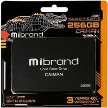 SSD накопитель Mibrand Caiman 256GB 2.5" SATAIII 3D NAND TLC Standard (MI2.5SSD/CA256GBST)