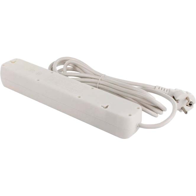 Мережевий фільтр COLORWAY 5 розеток 3м 10А 3x1.0мм2 White (CW-PSEA53W) Тип мережевий фільтр