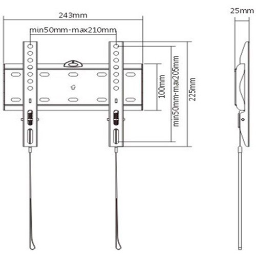 Кронштейн GEMBIRD WM-42F-01 Конструкція фіксована