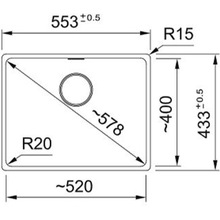 Мойка FRANKE Maris 553 х 433 х 200 мм MRG 110-52 White (125.0701.780)