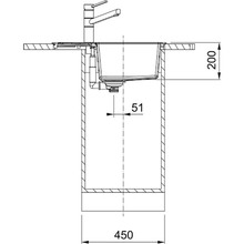 Мийка FRANKE Sirius 620 х 500 х 200 мм SD2 611-62 Black (143.0627.288)