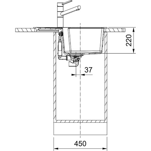 Мойка FRANKE Urban 620 х 500 х 220 мм UBG 611-62 (114.0574.952) Форма прямоугольная