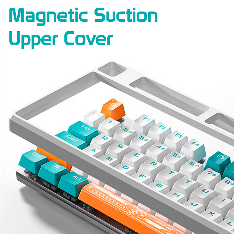 Клавиатура AULA F2088 PRO + 9 Orange keys KRGD Blue EN/UA White/Blue (6948391234908) Комплектация клавиатура