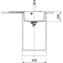 Миття FRANKE Centro 780 х 500 х 200 мм CNG 611-78 TL (114.0630.479)