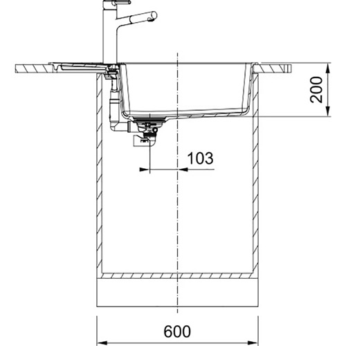 Миття FRANKE Centro 780 х 500 х 200 мм CNG 611-78 XL (114.0701.819) Форма прямокутна