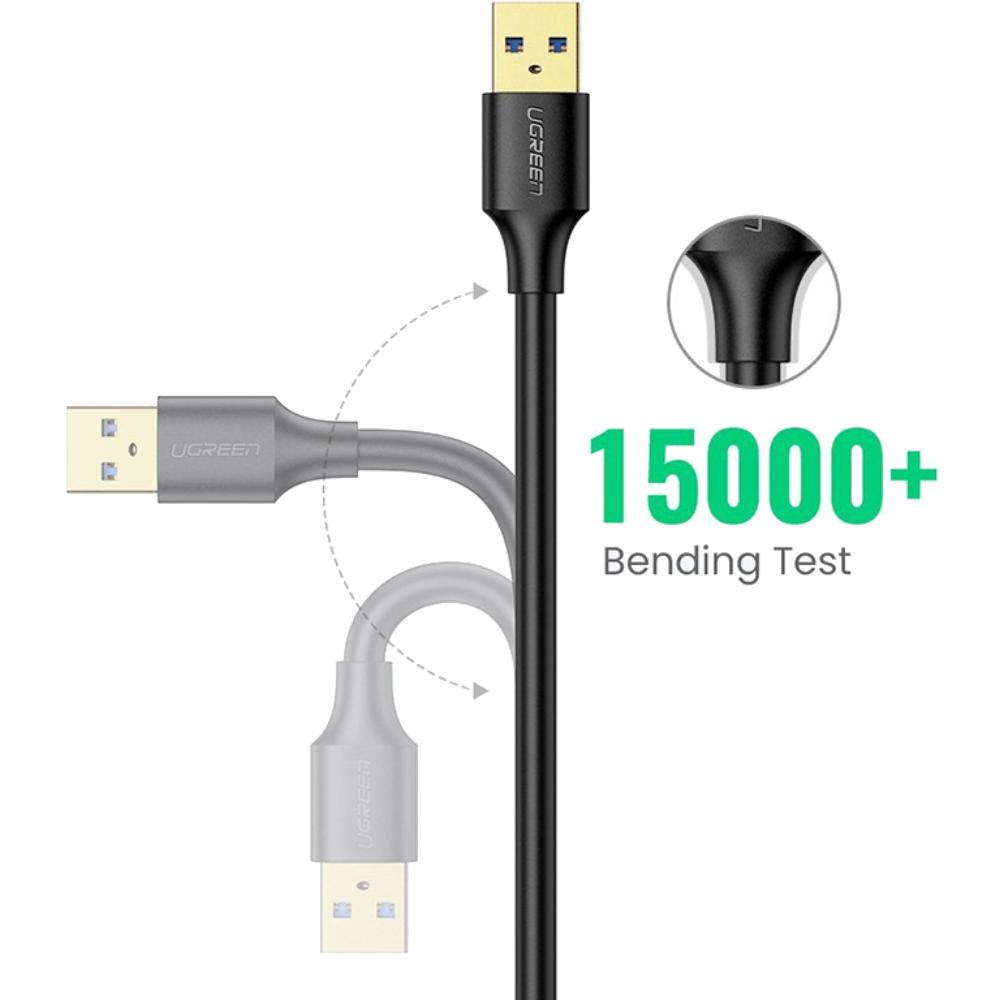 Удлинитель UGREEN US129 USB3.0 AM-AF 3 м Black (30127) Разъем 1 USB тип А (папа)