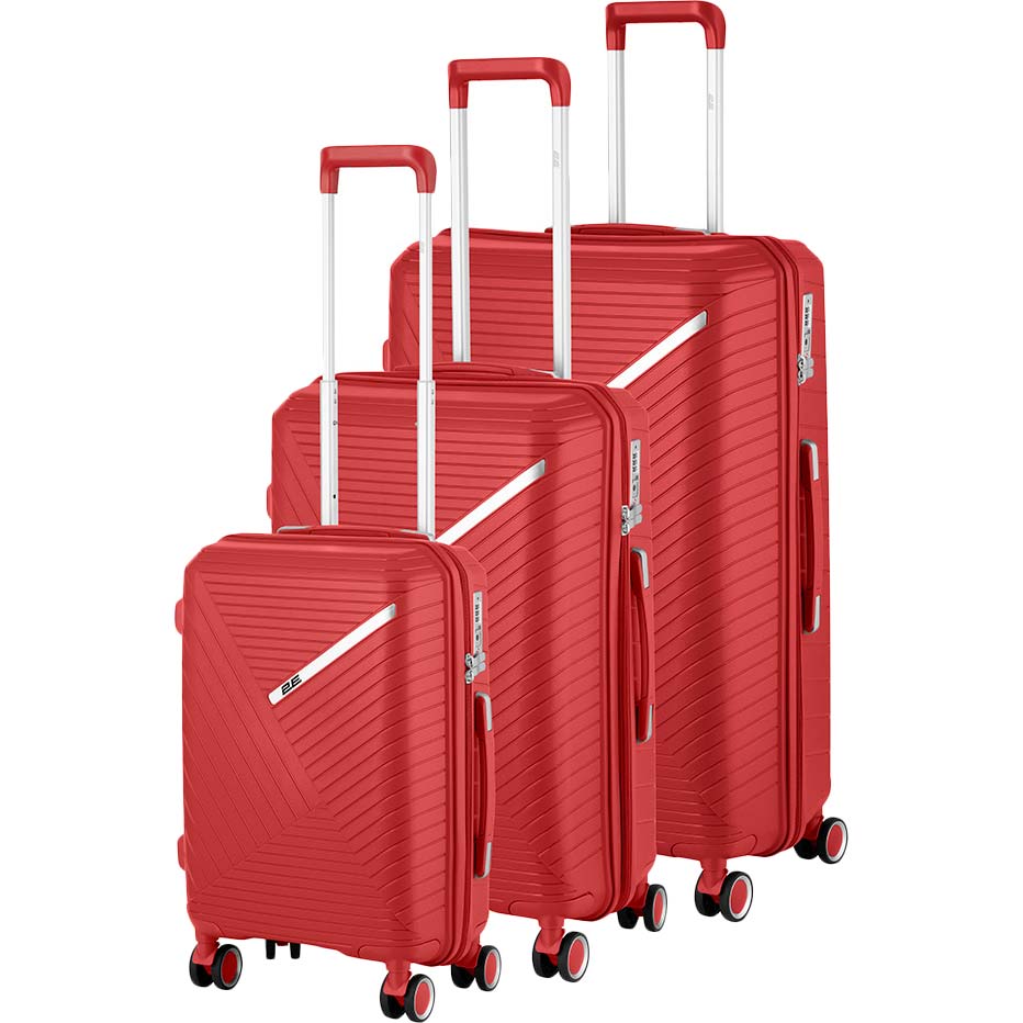 Набор чемоданов 2E SIGMA L+M+S Red (2E-SPPS-SET3-RD) Замок встроенный TSA