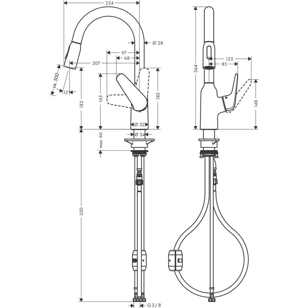 Смеситель HANSGROHE Focus M42 (71801000) Назначение для кухонной мойки