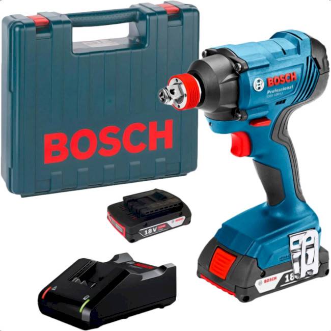 Гайковерт BOSCH GDX 180-Li 2х18 180 Нм M6-M14 (0.601.9G5.223) Патрон квадрат