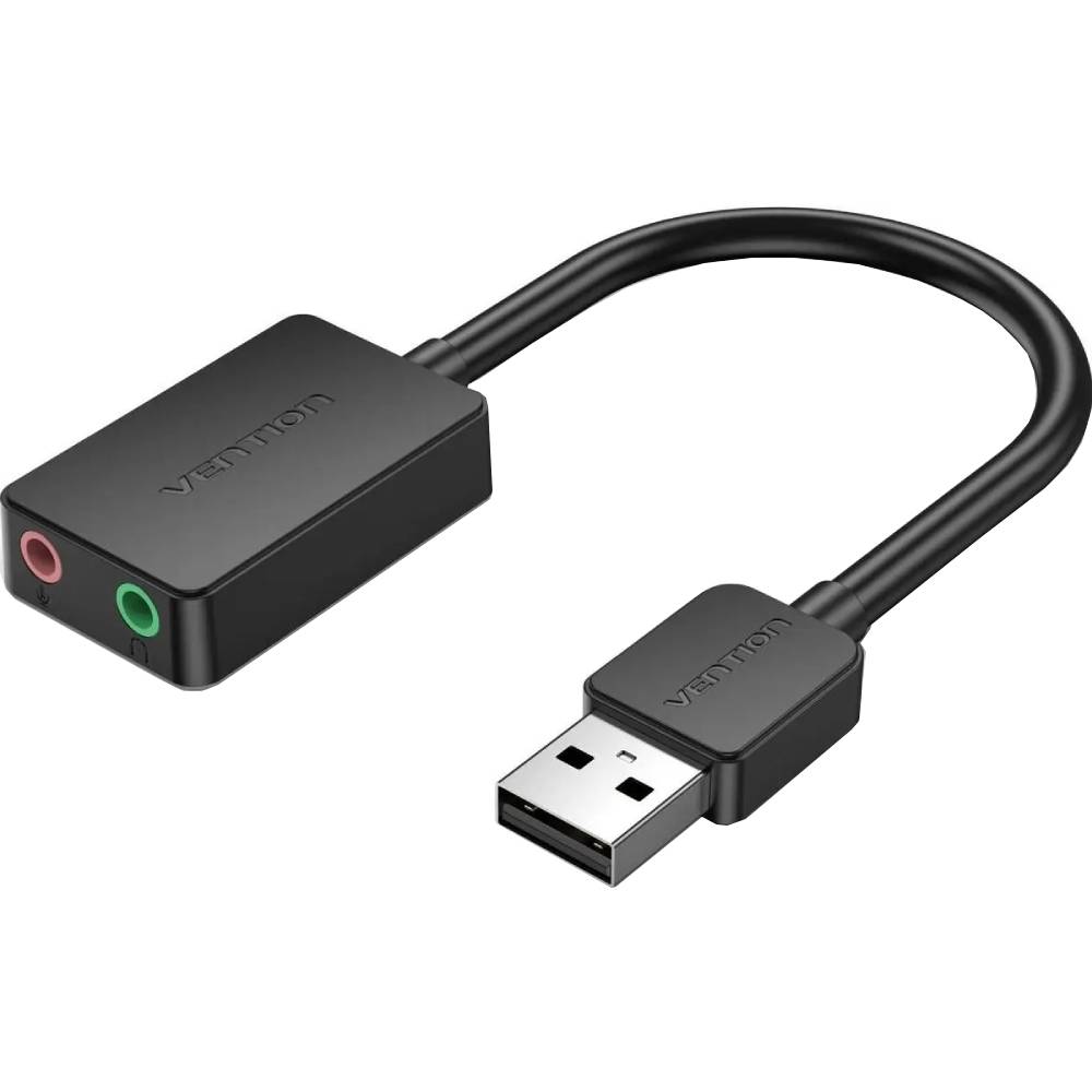 Звуковая карта VENTION Audio USB - 2х3.5 мм jack 0.15m (CDYB0) Габариты 40 x 10 x 25