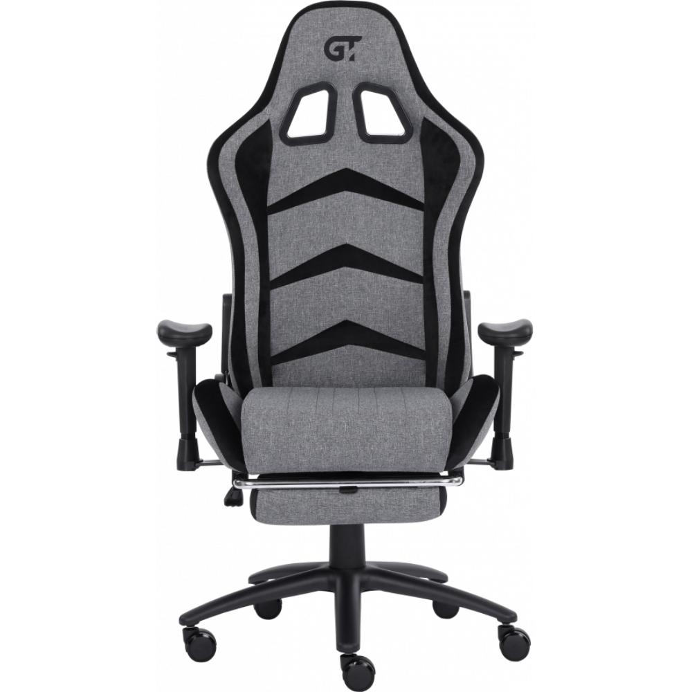Крісло GT RACER X-2534-F Fabric Gray/Black Suede Тип для геймера