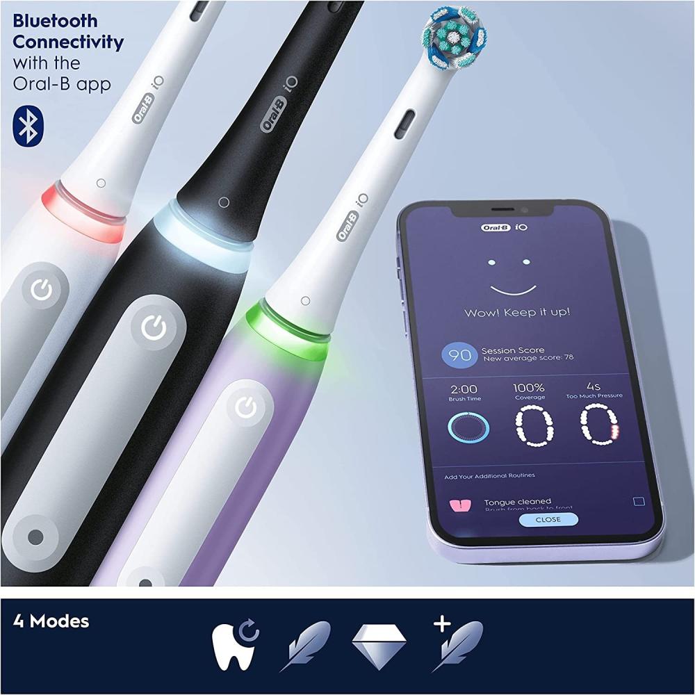 Зображення Електрична зубна щітка BRAUN Oral-B iO Series 4 DUO Black+White 2 шт (4210201420606)