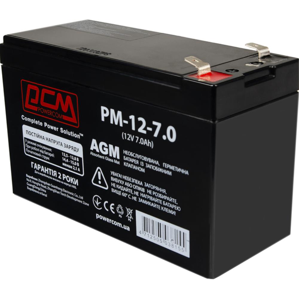 Аккумулятор POWERCOM 12v 7Ah AGM (PM1270AGM) Емкость 7