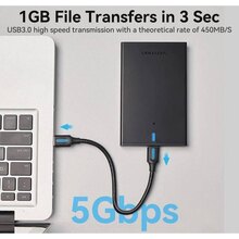Внешний карман для жесткого диска VENTION KPAB0 2.5" HDD/SSD USB 3.0 Micro-B Black