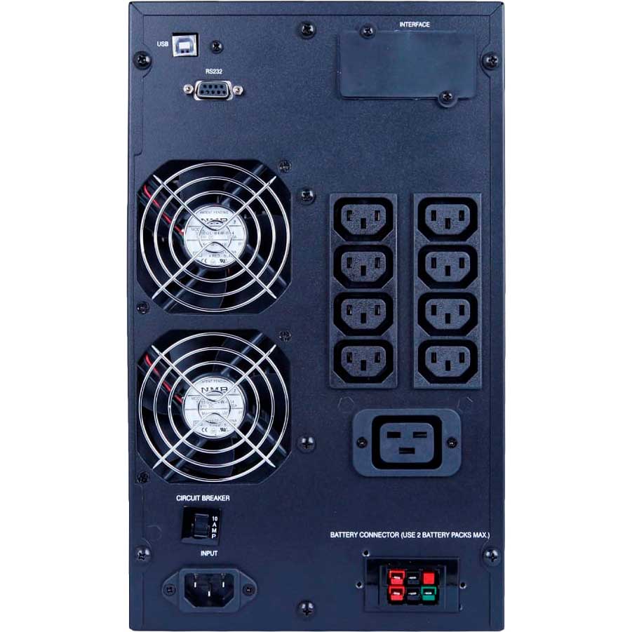 ДБЖ POWERCOM MAC-2K IEC 2000W online LCD Тип з подвійним перетворенням (on-line)