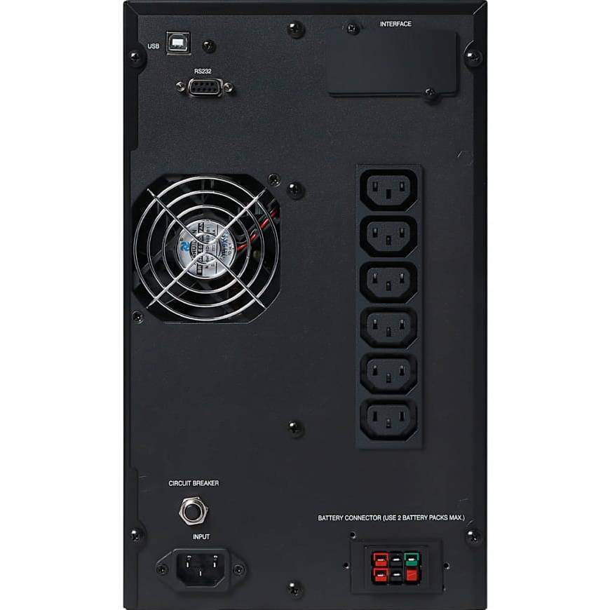 ДБЖ POWERCOM MAC-1.5K IEC 1500W online LCD (MAC-1500 IEC) Тип з подвійним перетворенням (on-line)