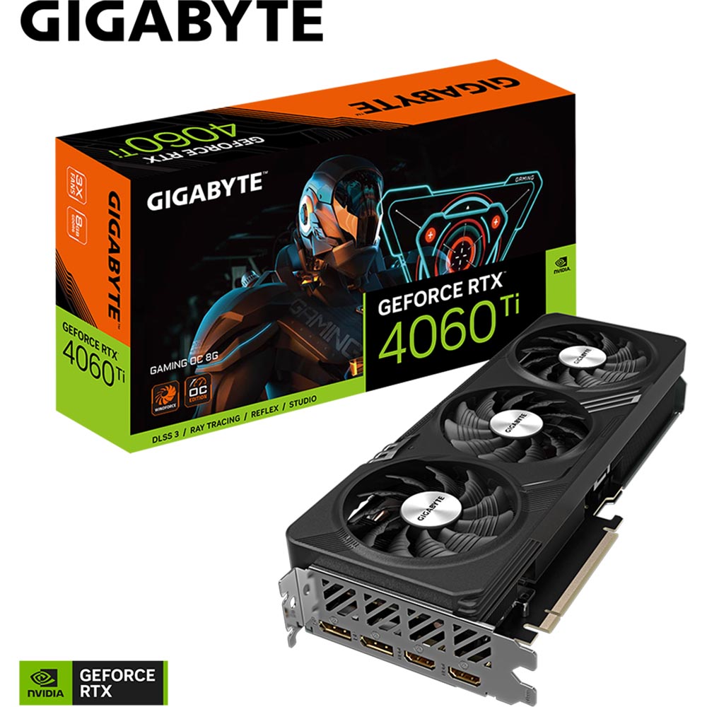 Видеокарта GIGABYTE RTX4060TI 8GB GV-N406TGAMING OC-8GD Объем встроенной памяти, Гб 8