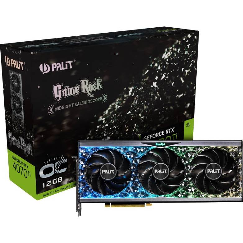 Видеокарта PALIT GeForce RTX 4070 TI GAMEROCK OC 12GB 192Bit 2775/21000MHz (NED407TU19K9-1045G) Производитель чипа nVidia