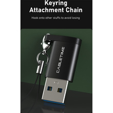Переходник CABLETIME USB3.0 A Male - USB Type-C Female OTG (CP73B)