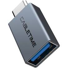 Переходник CABLETIME USB-C Male - USB3.0 Female OTG (CP76G)