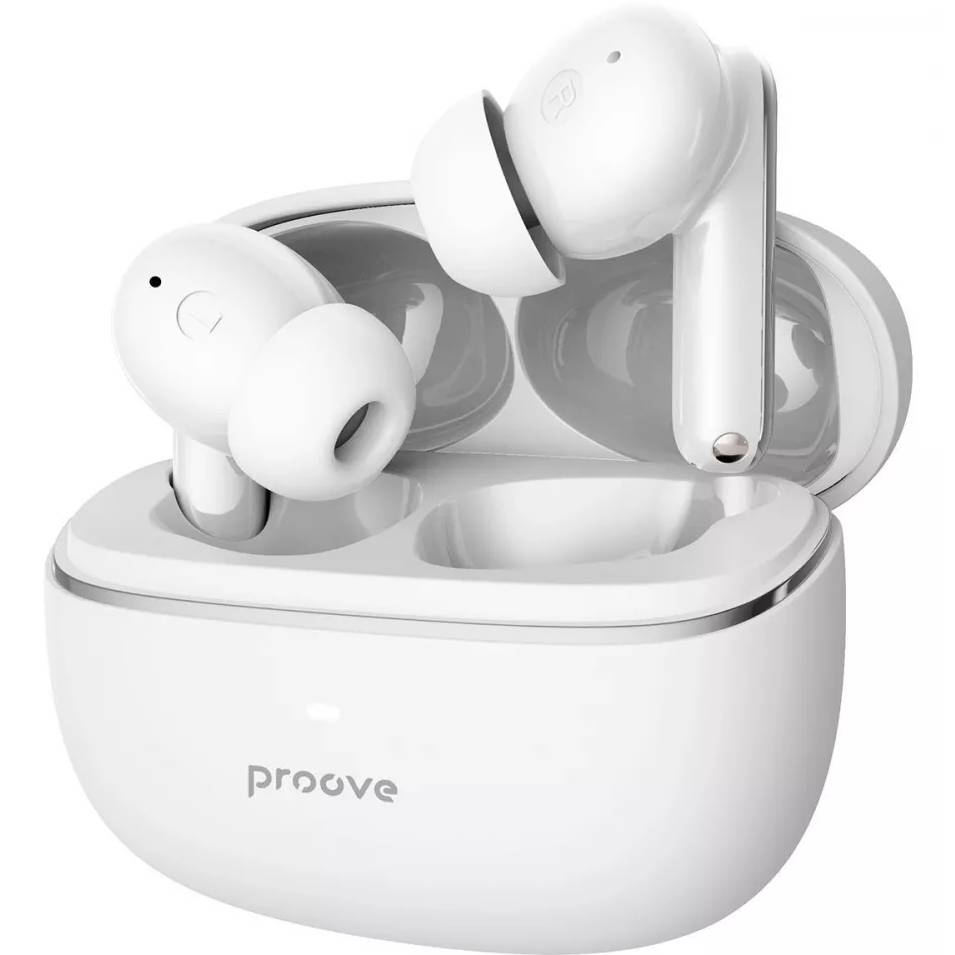 Гарнитура PROOVE Orion TWS White (48397) Дополнительно Bluetooth 5.3, защита от воды IPX4, сенсорное управление, зарядка Type-C