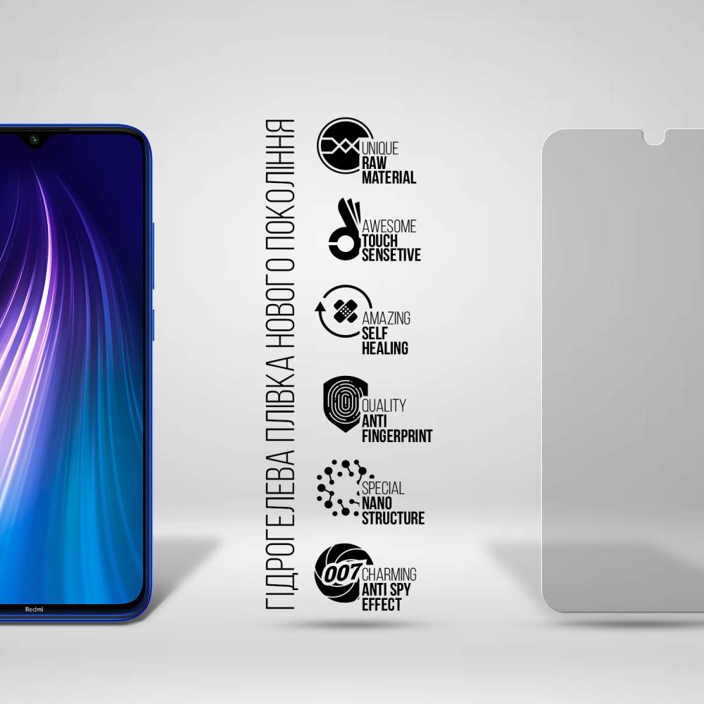 Захисна плівка ARMORSTANDART Anti-spy гідрогелева для Xiaomi Redmi Note 8/Note 8 2021 (ARM70135) Сумісність за моделлю Xiaomi Redmi Note 8