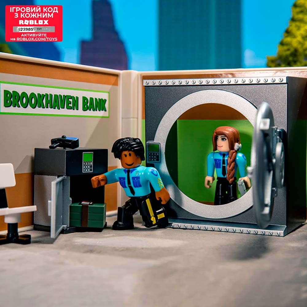 Ігровий набір ROBLOX Deluxe Playset Brookhaven: Outlaw and Order W12 (ROB0689) Комплектація фігурка з аксесуаром