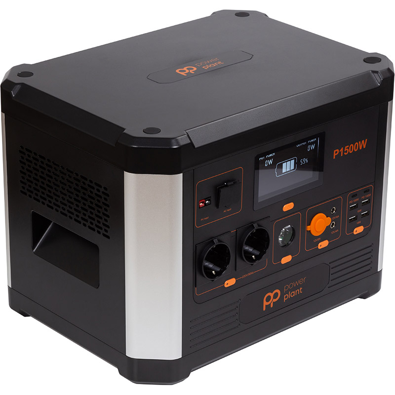 Зарядная станция POWERPLANT P1500W (PB930739) Способ зарядки от сети