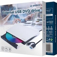 Зовнішній оптичний привід GEMBIRD USB 3.0 DVD-USB-03-BW