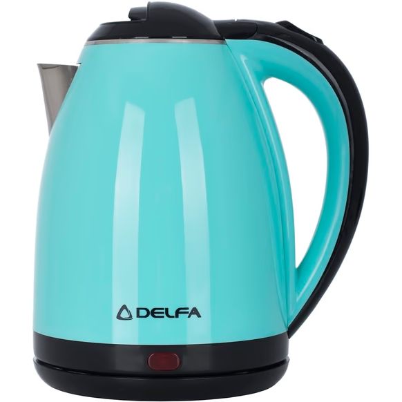 Электрочайник DELFA DK 3530 X Turquoise Материал корпуса металл