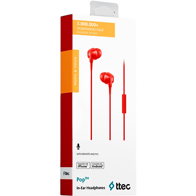 Гарнітура TTEC Pop Red (2KMM13K) Вид гарнітура