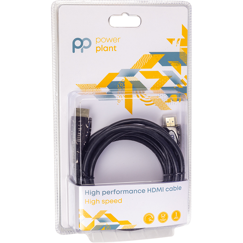 Кабель PowerPlant HDMI - HDMI, v2.0, 3 м (KD00AS1249) Тип роз'єму HDMI - HDMI