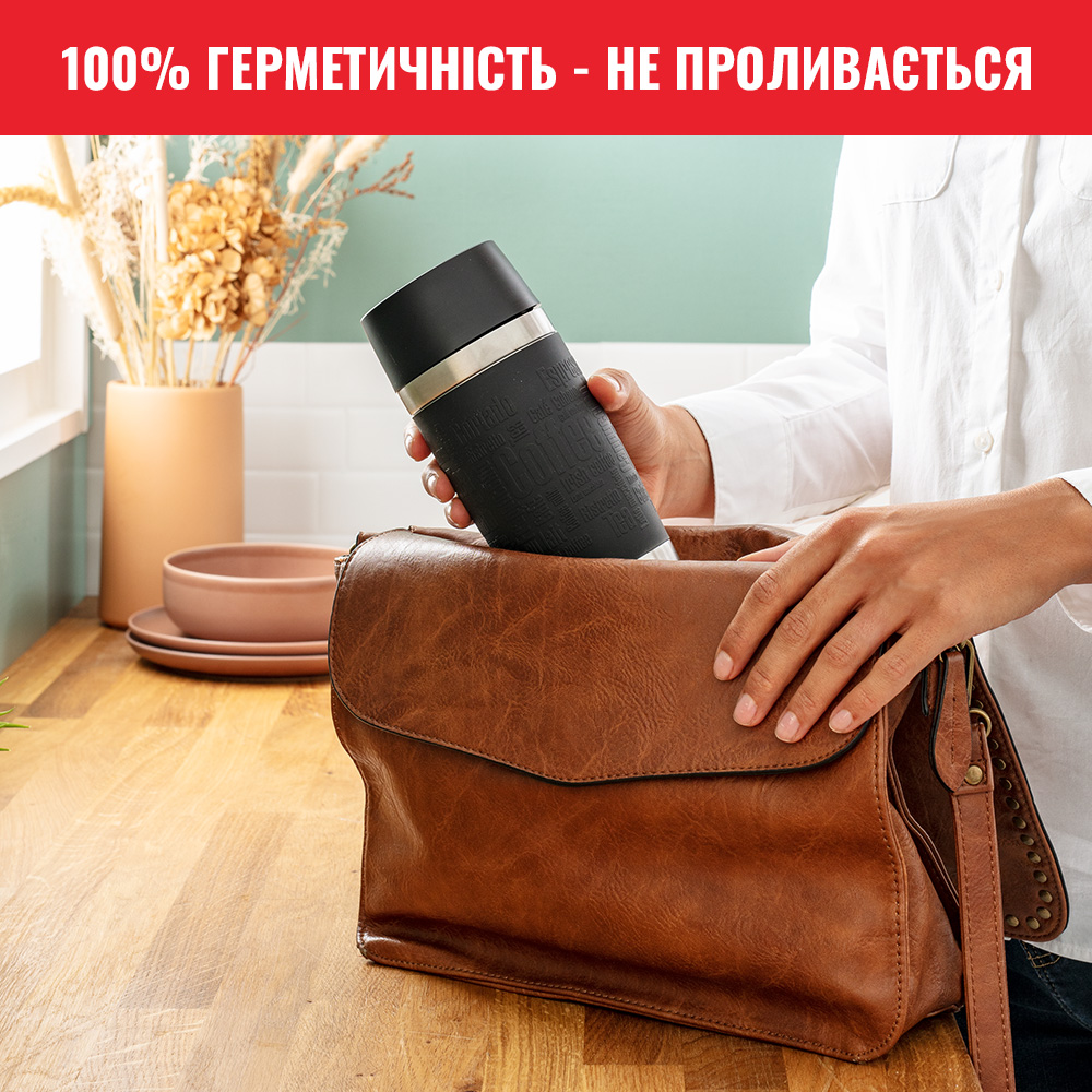 Термокружка TEFAL TRAVEL MUG 0.36 л черный (K3081114) Материал корпуса нержавеющая сталь