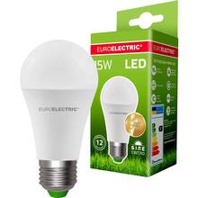 Лампа светодиодная EUROELECTRIC A60 15W E27 4000K (LED-A60-15274(EE)