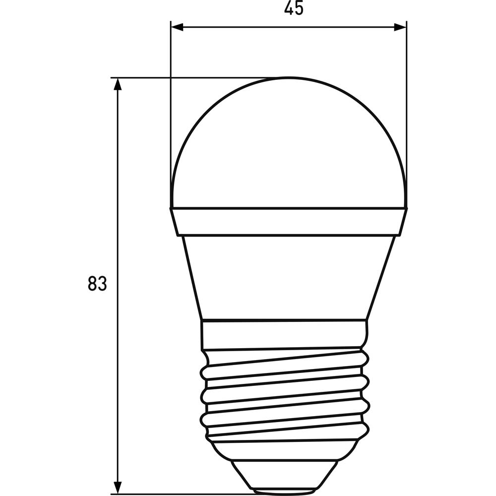 Лампа светодиодная EUROELECTRIC G45 5W E27 4000K (LED-G45-05274(EE) Тип светодиодная (LED)