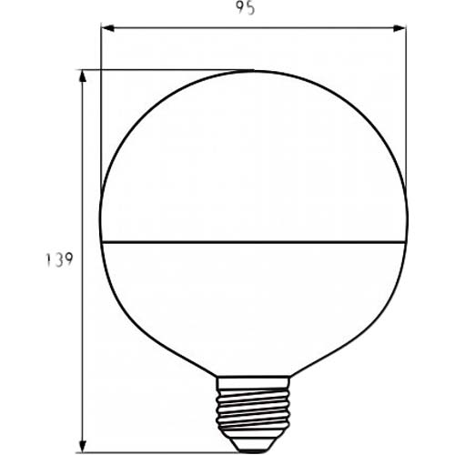 Лампа светодиодная Eurolamp LED G95 8W E27 2700K (LED-G95-08273(Amber)) Тип светодиодная (LED)