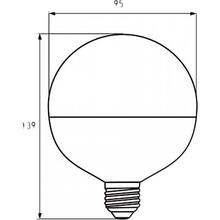 Лампа светодиодная Eurolamp LED G95 8W E27 2700K (LED-G95-08273(Amber))