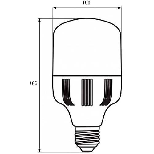 Светодиодная лампа Eurolamp LED E27 30W 60 pcs NW HP (LED-HP-30274) Размер изделия ШхД 185 х 100