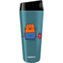 Термокружка ARDESTO Coffee time Red Cat 450 мл Blue (AR2645CG)