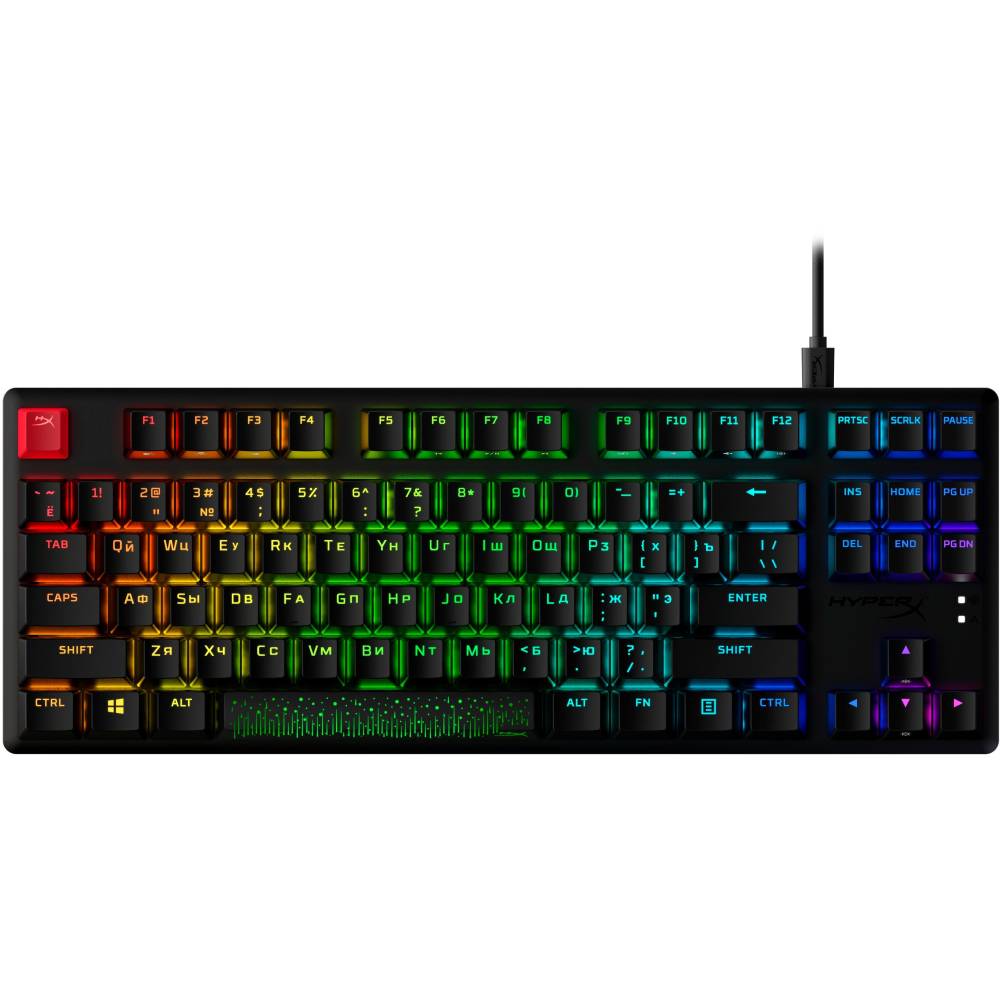 Клавиатура HYPERX Alloy Origins Core PBT Red USB RGB ENG/UA Black (639N7AA) Комплектация клавиатура