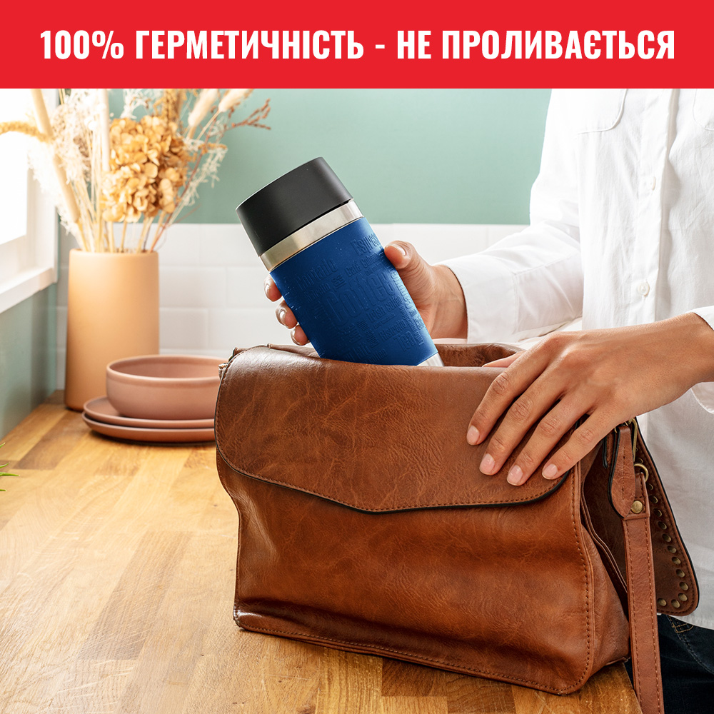 Термокружка TEFAL TRAVEL MUG Blue (K3082114) Материал корпуса нержавеющая сталь