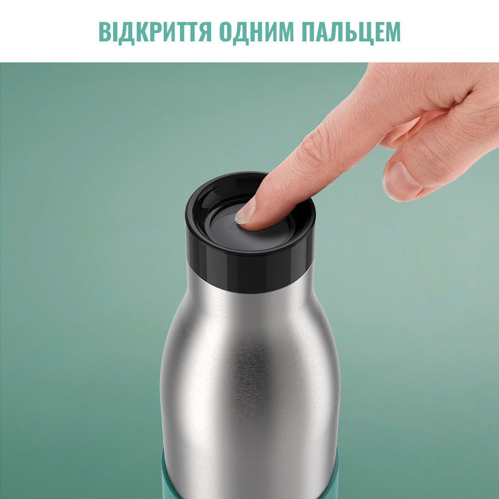 Термопляшка TEFAL BLUDROP GREEN 0.5 л (N3110610) Матеріал корпусу нержавіюча сталь