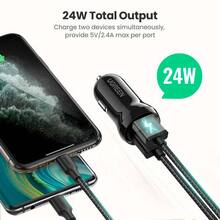 Автомобільний зарядний пристрій Ugreen ED018 24W 2xUSB Car Charger Black (UGR-50875)