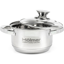 Набір каструль HOLMER 2.7+3.8+5+6 л (CS-1853-SS)